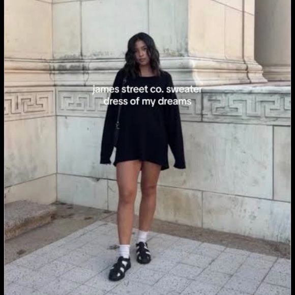 James Street Co. Dresses & Skirts - James st co ivy Oversized Black Sweater Dress medium